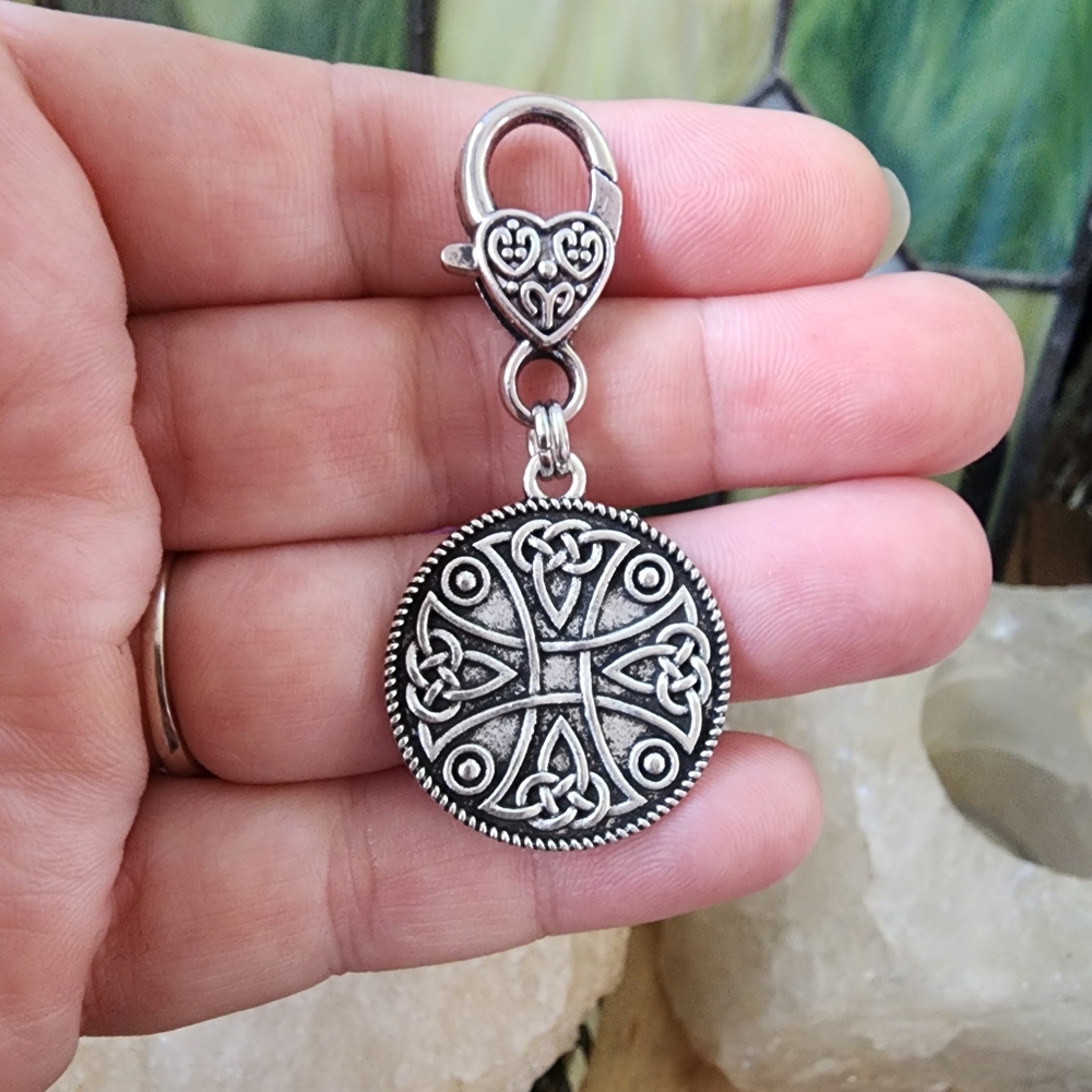 Irish Celtic Cross Pursecharm Knights Templar Cross Bag Clip Viking Purse Charm
